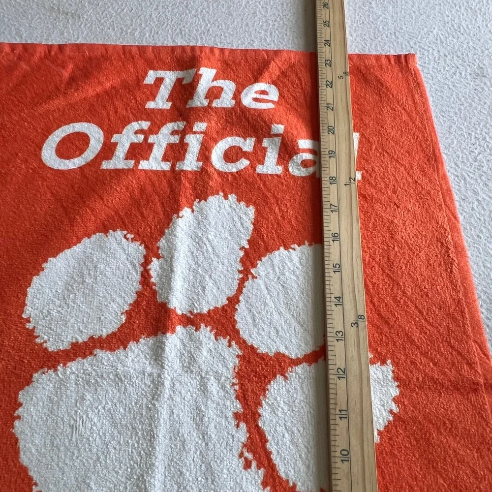 The Official All In Rag‎ Clemson Tigers Towel Paw Print Graphic Orange Golf New